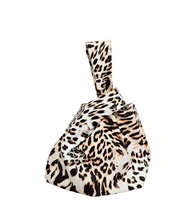 Load image into Gallery viewer, Leopard Print Velvet Knot Bag