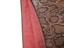 Load image into Gallery viewer, Pink Oversized Snakeskin Clutch