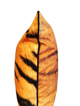 Load image into Gallery viewer, Orange Tiger Print Velvet Square Cushion