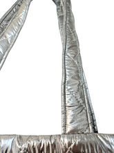 Load image into Gallery viewer, *Ready to Ship* Space Age Silver Quilted Tote Bag
